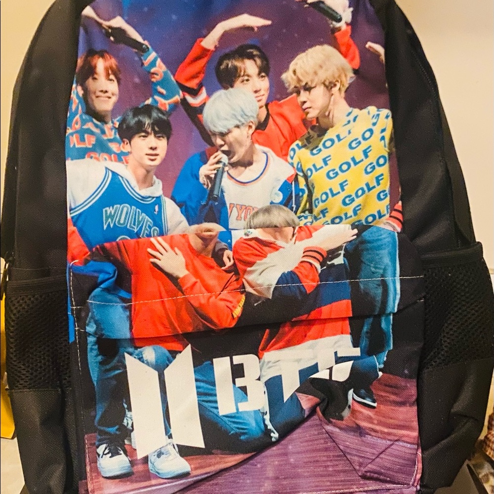 BTS Teen Adult Travel Hiking Backpack Large Capacity Lightweight Laptop Pack Sho